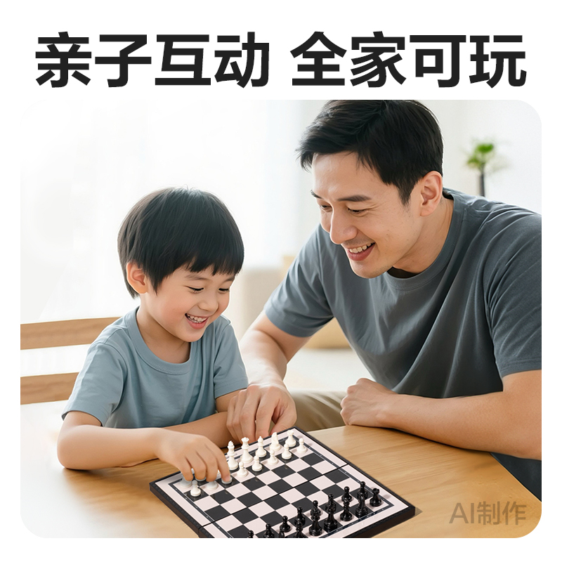 得力YW666-MG中號磁石國際象棋(混)(盒)