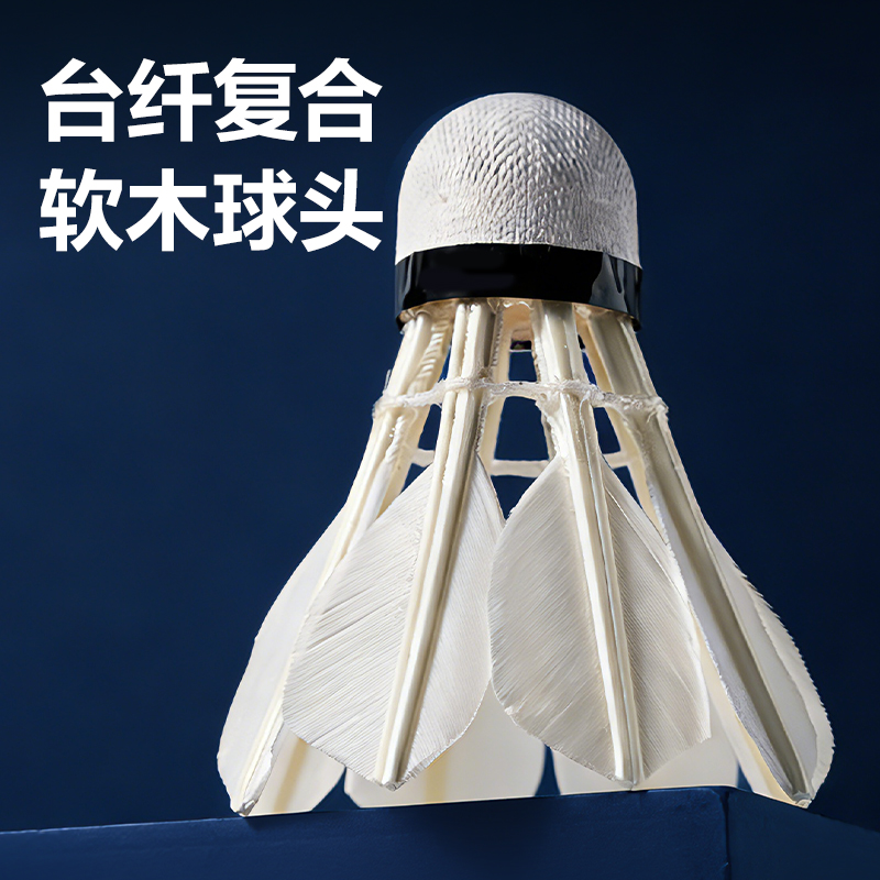 安格耐特FH111-12羽毛球-粗桿羽球(12只裝)(白)(筒)