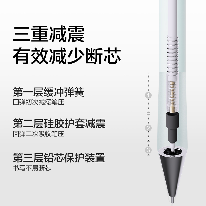 紐賽NS1101-07零度黑活動鉛筆0.7mm(淡青藍)(卡）