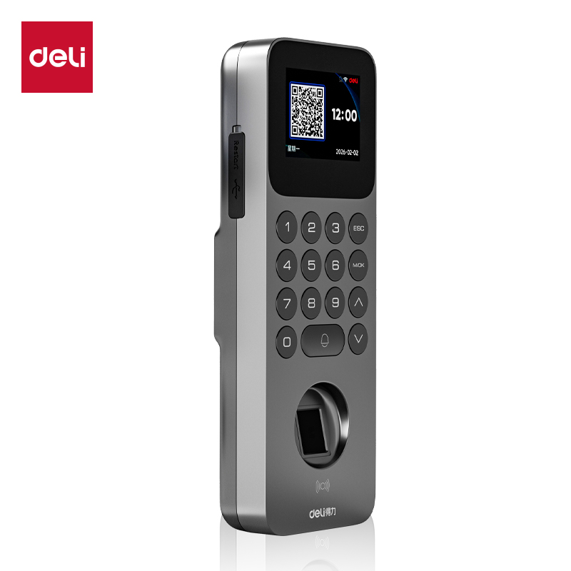 得力AL910C指紋識(shí)別門(mén)禁考勤機(jī)(銀黑)(臺(tái))