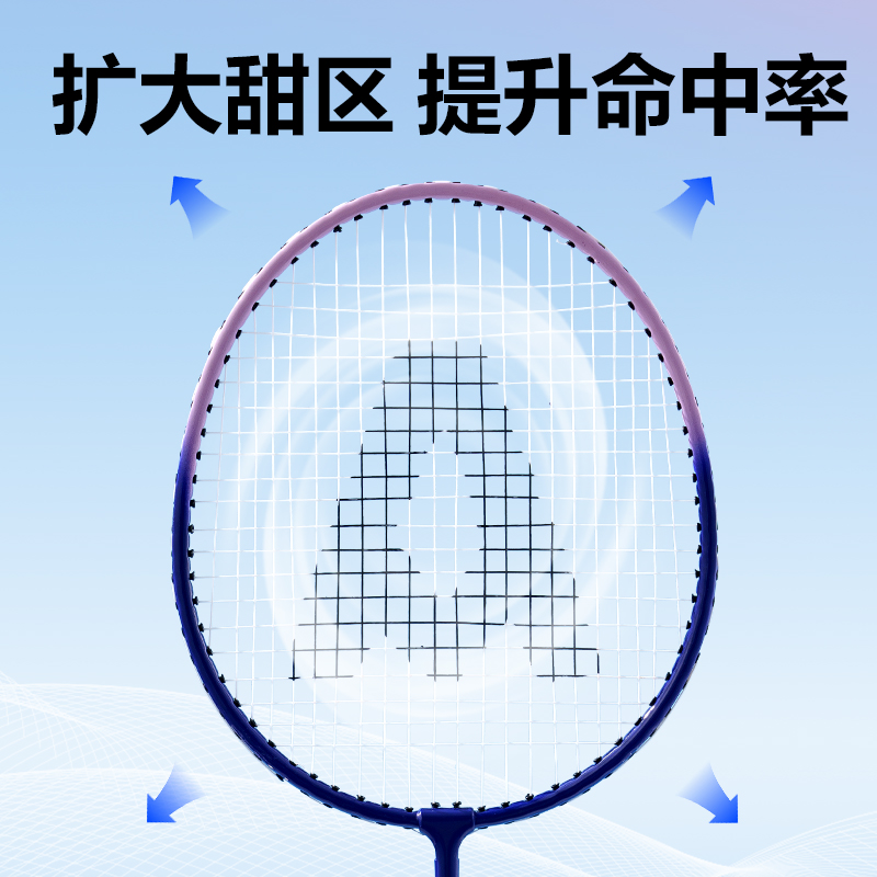安格耐特FH122-A鐵合金羽毛球拍-帶3球-帶護(hù)套(藍(lán)紅、藍(lán)紫)(付)