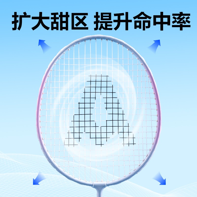 安格耐特FH122-7鐵合金羽毛球拍(對(duì)拍裝)(藍(lán)紫、紫粉)(付)