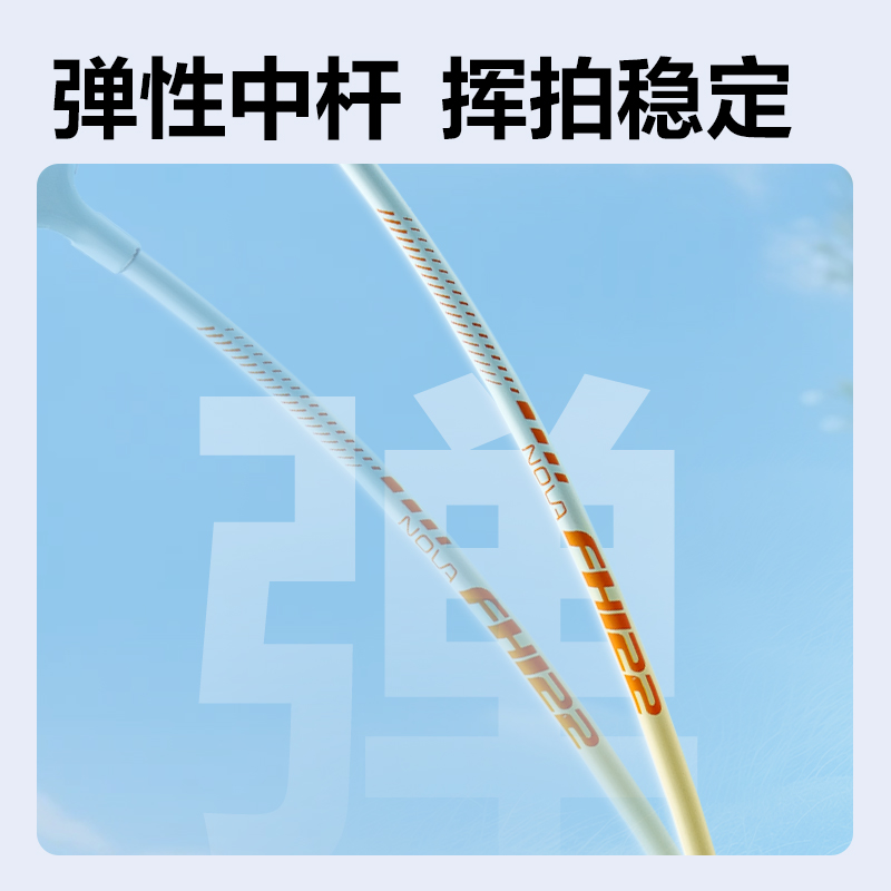 安格耐特FH122-B鐵合金羽毛球拍-帶3球-帶護套(藍粉、藍黃)(付)