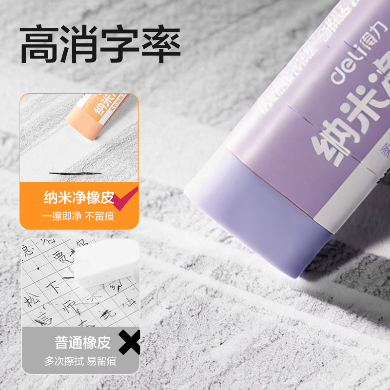 得力VP194納米凈橡皮擦（?。?混)(塊)