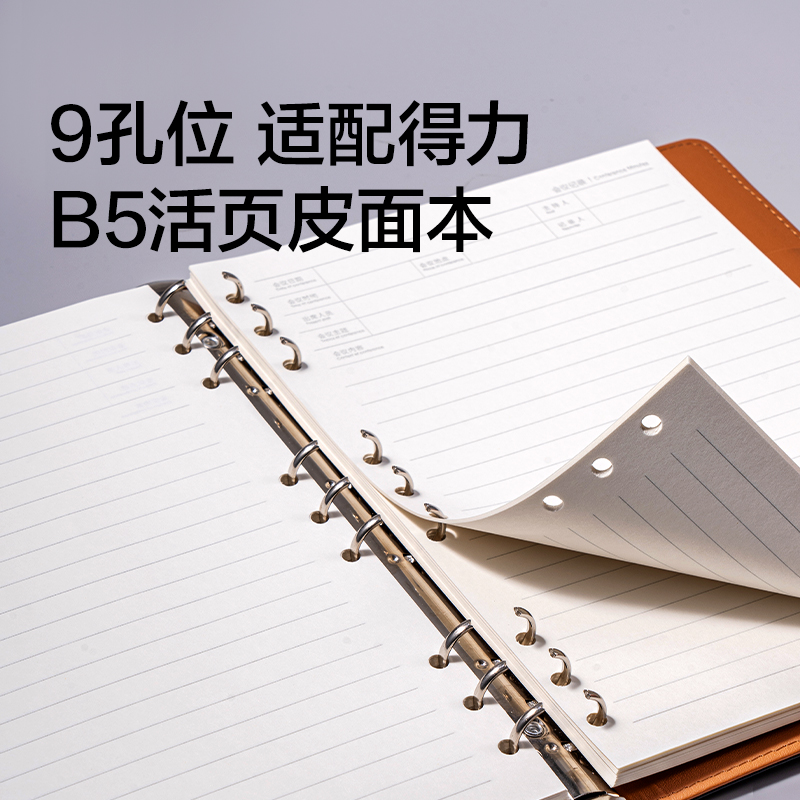 得力BP31商務(wù)活頁替芯B5-100張(會(huì)議記錄)(本)