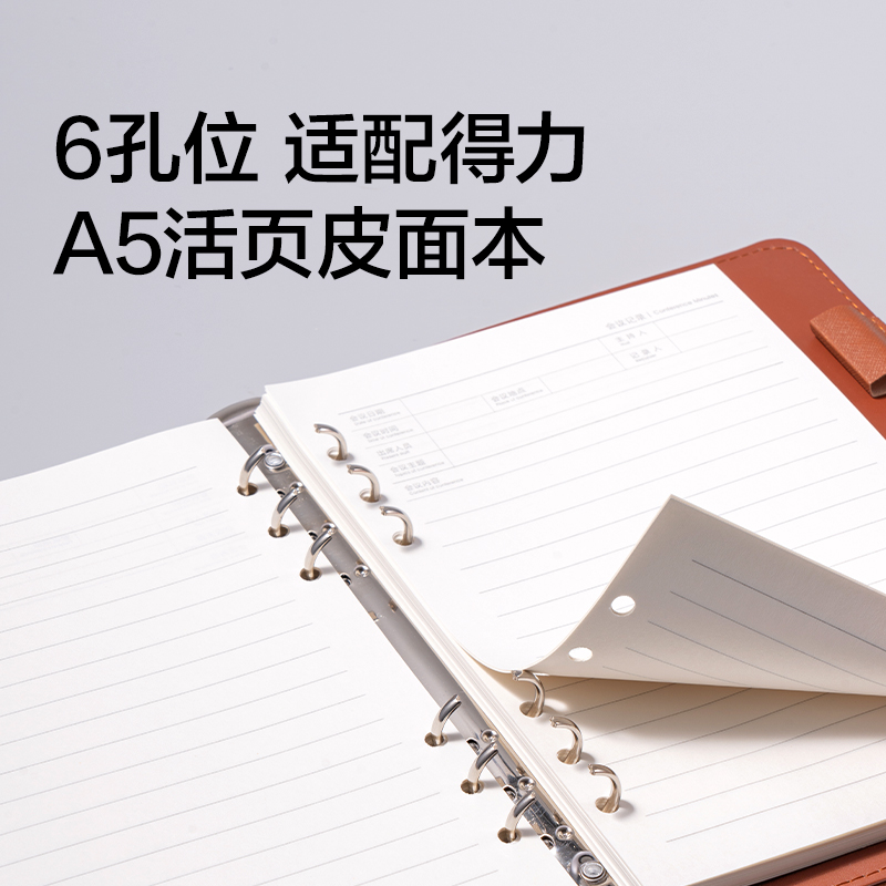 得力BP30商務(wù)活頁替芯A5-100張(會議記錄)(本)