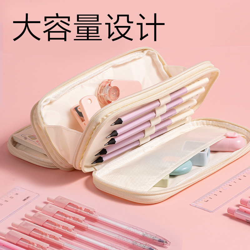 得力BC628爪爪聯(lián)盟三拉鏈筆袋(混)(個(gè))