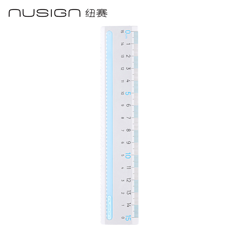 紐賽NS095-1防滑易拾取直尺-15cm（藍色）（把）