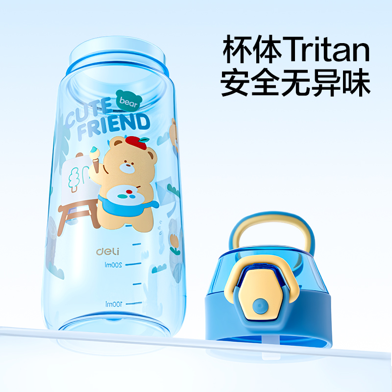 得力LL319彈彈杯彈蓋580mL(白)(盒)