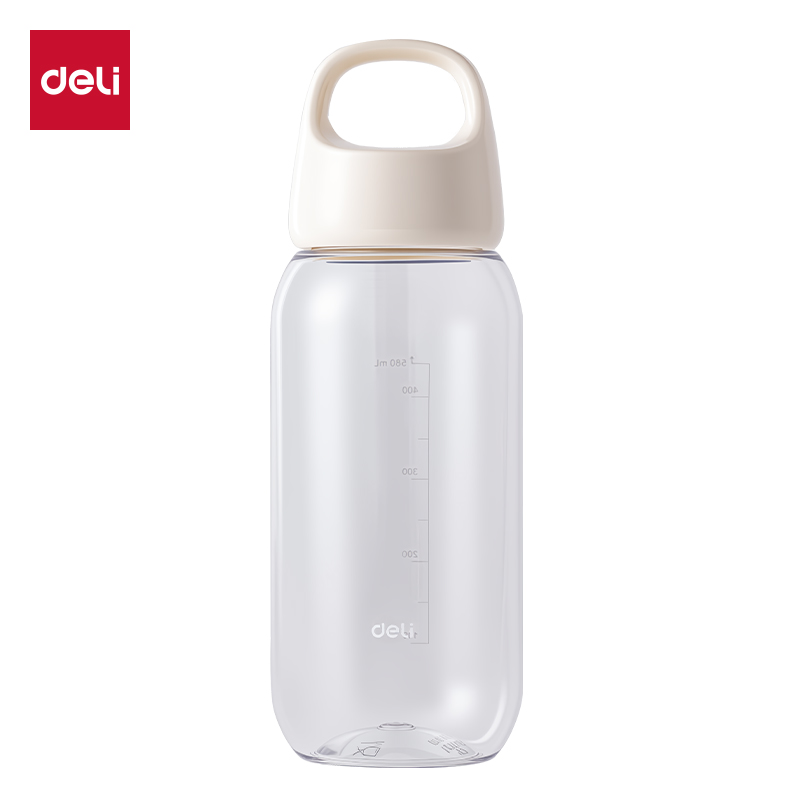 得力LL318隨行杯旋蓋580mL(白)(盒)