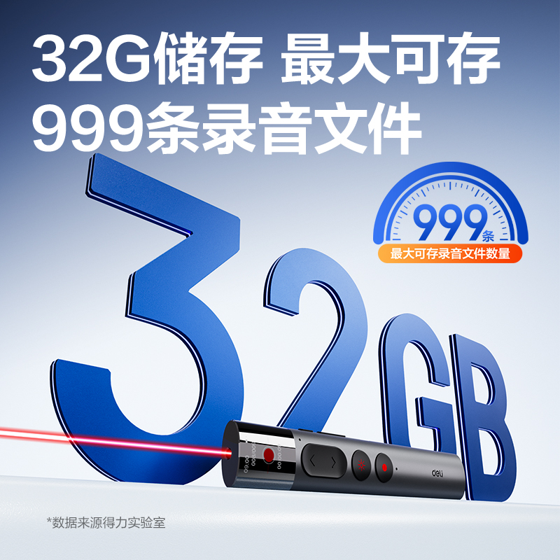 得力MP133錄音翻頁(yè)筆32G(深灰)(支)