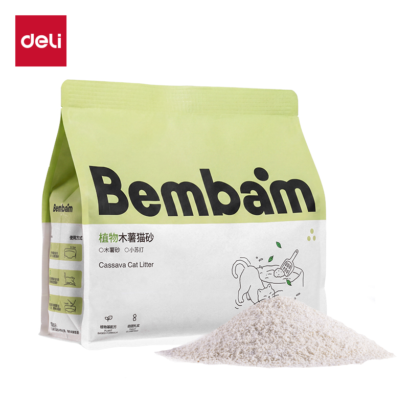 得力Bembam_BM06_2.5kg木薯貓砂(混)(包)