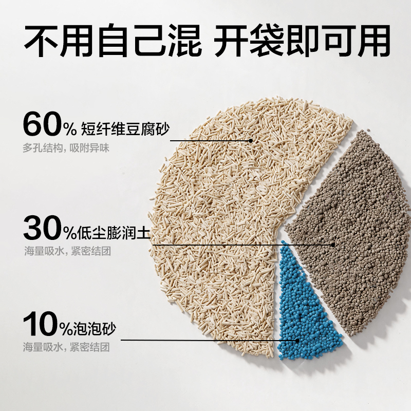 得力Bembam_BM02_2.5kg豆腐膨潤(rùn)土混合貓砂(混)(包)