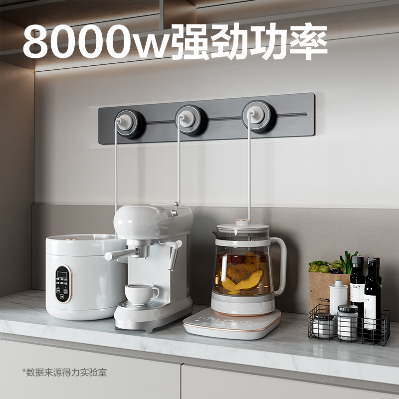 得力LU6105軌道插座  50+3  牛皮盒裝(灰)(個)