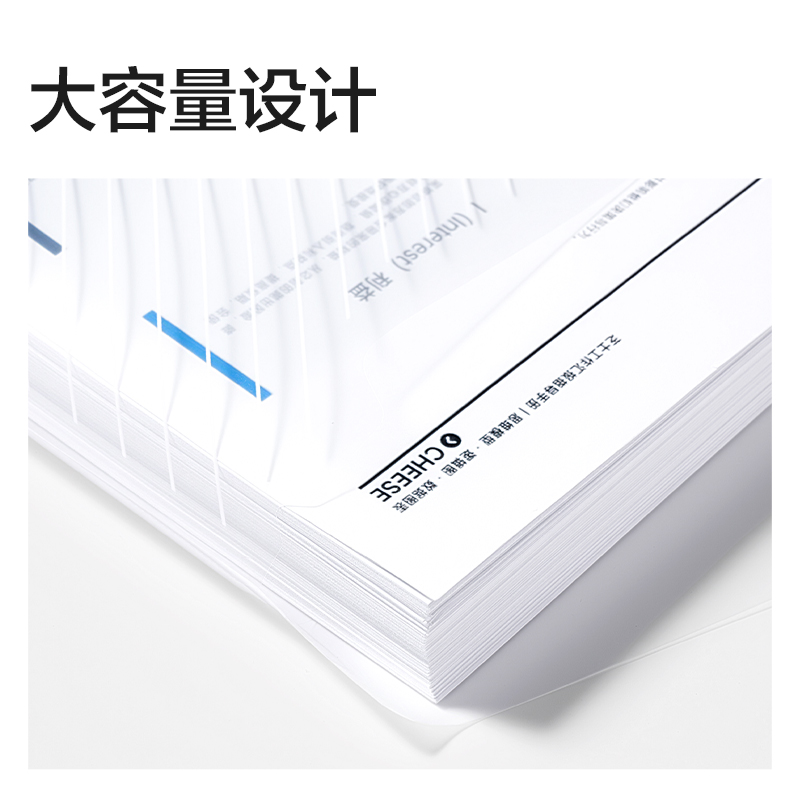 得力PP315_A4斜紋按扣文件袋(透明)(10個/包)