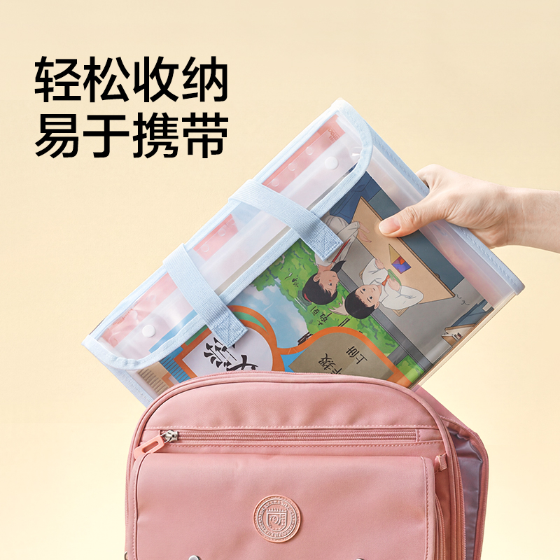 得力PM378_13格橫式環(huán)保PVC手提袋(藍(lán))(個)