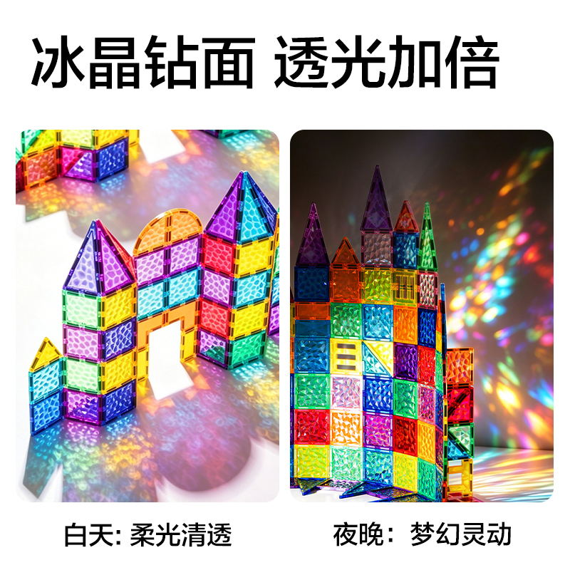 得力YP184-30冰晶磁力彩窗片-30片(混)(盒)