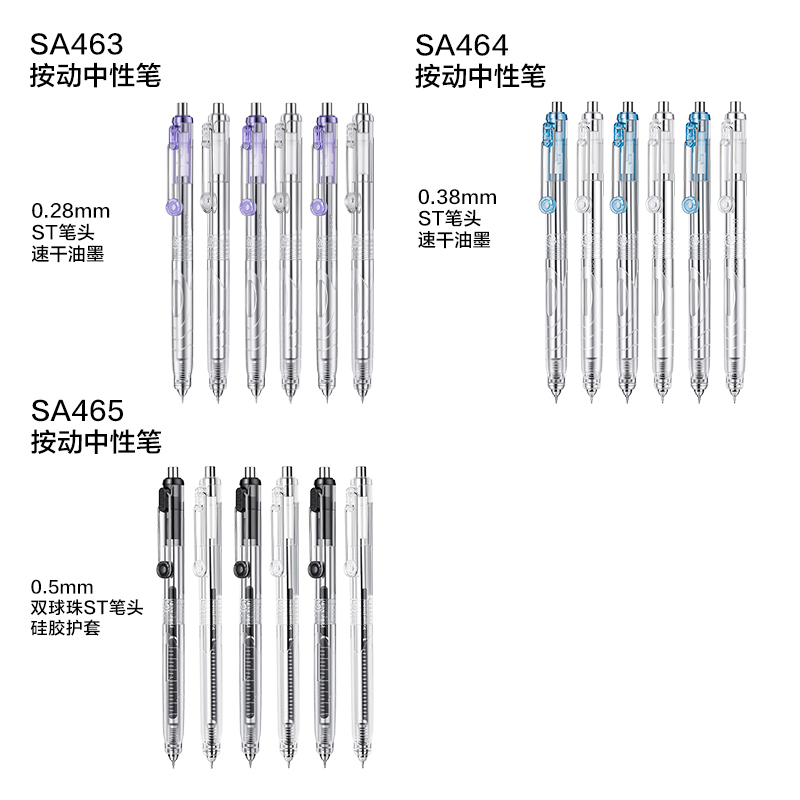 得力SG463精細(xì)控學(xué)霸速干個人型中性筆展架(黑)(96支/套)