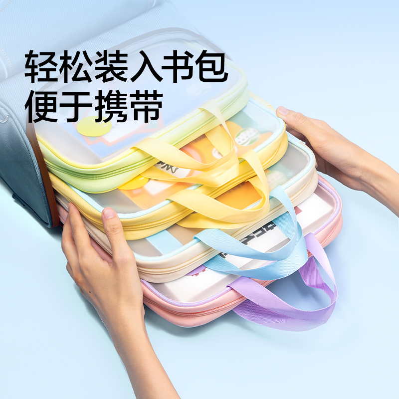 得力LS300樂(lè)素系列A4_U型EVA拉鏈袋(藍(lán))(個(gè))