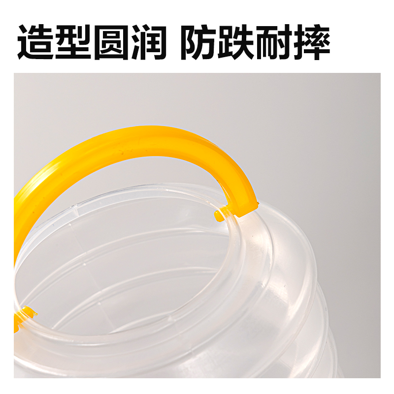 得力HS712便攜式折疊洗筆筒(黃色)(袋)