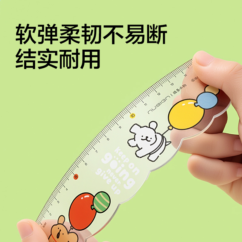 紐賽NS093-D線條小狗直尺15cm(透明)(把)