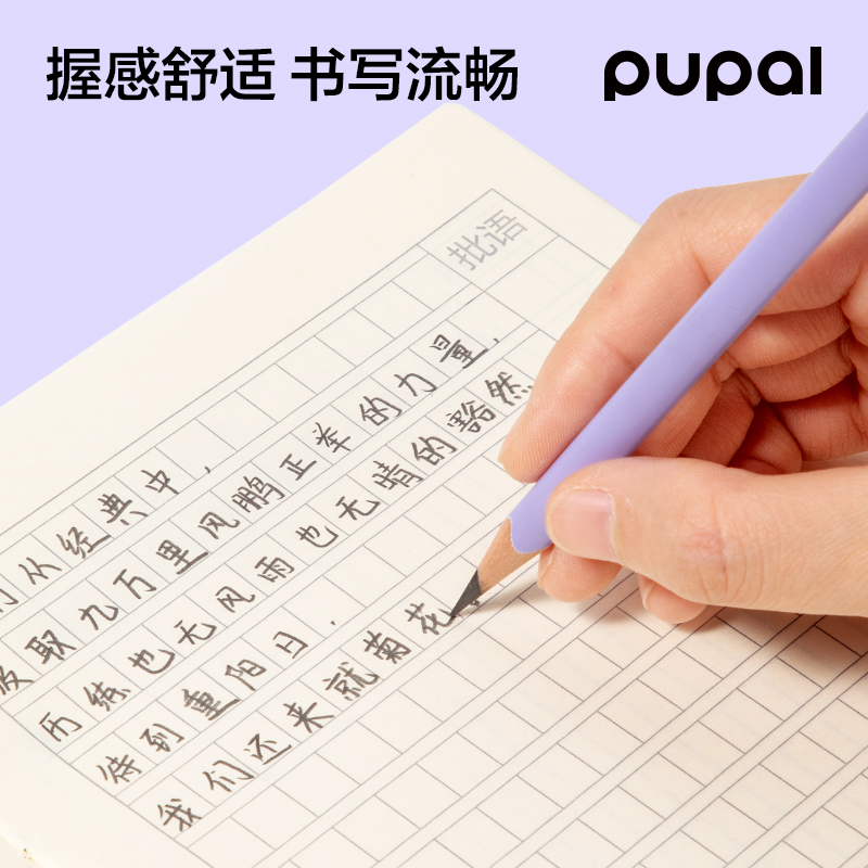 得力PL17S-HB控筆大師阻尼書(shū)寫(xiě)鉛筆HB(紫)(10支/盒)